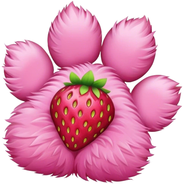 Strawberry paws emoji