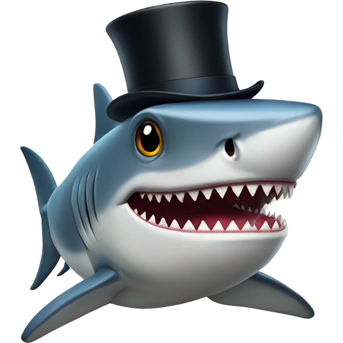 shark with a tophat emoji