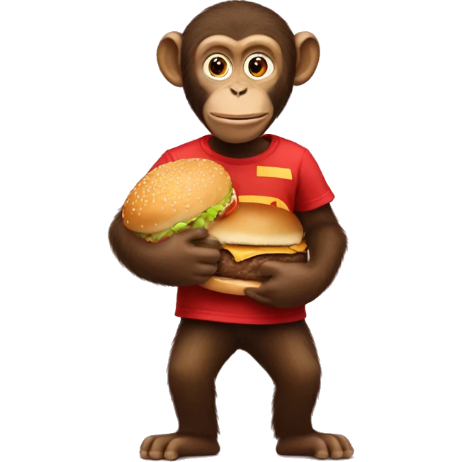 Monkey with Big Mac  emoji