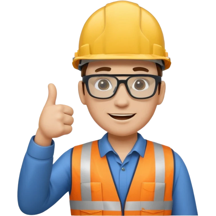 Engineer giving a thumbs up emoji