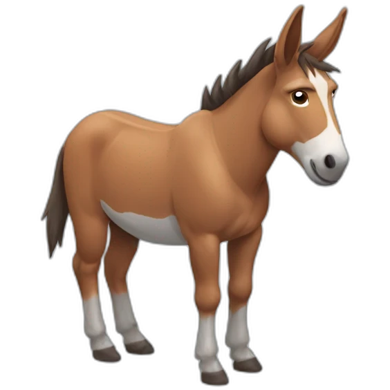 Donkey muscle emoji