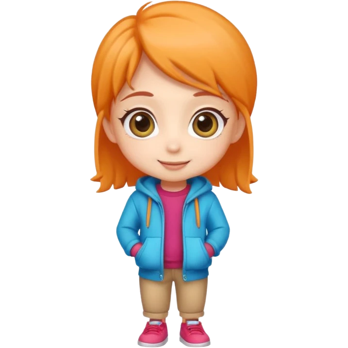 cute chibi cartoon, big eyes, soft shading, smooth gradients, clean outlines, high detail, caricature style emoji