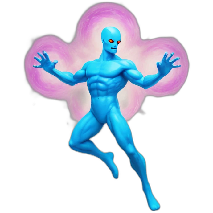 dr manhattan dancing while shooting rorschach emoji