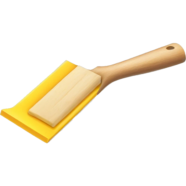 squeegee with long wooden handle emoji