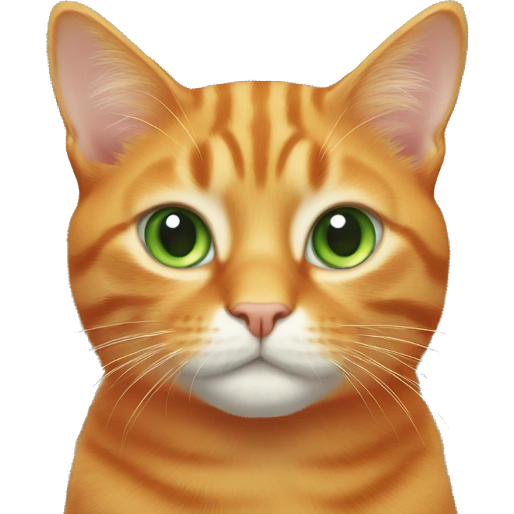 Orange cat with green eyes emoji