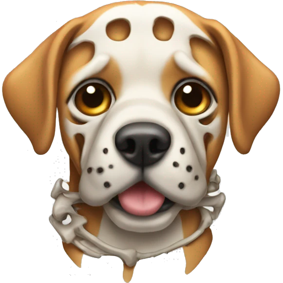 Dog with skeleton face  emoji