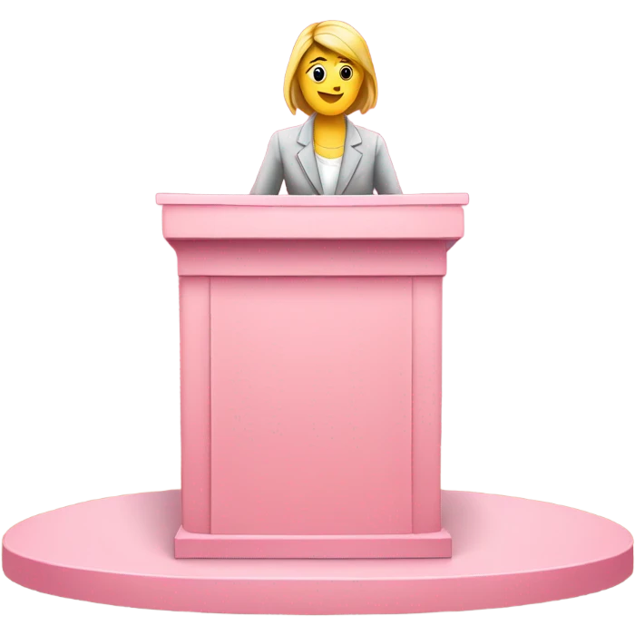 Pink podium  emoji