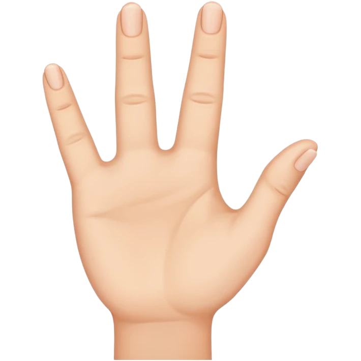 Les doigts en forme de W emoji