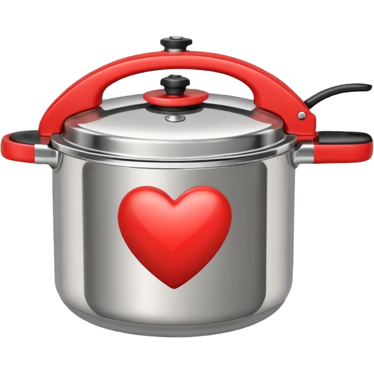 combine heart and pressure cooker emoji