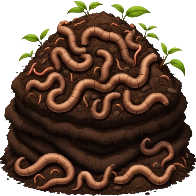 soil insert worms  emoji