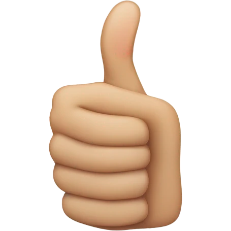 Thumbs up, no fingers showing emoji
