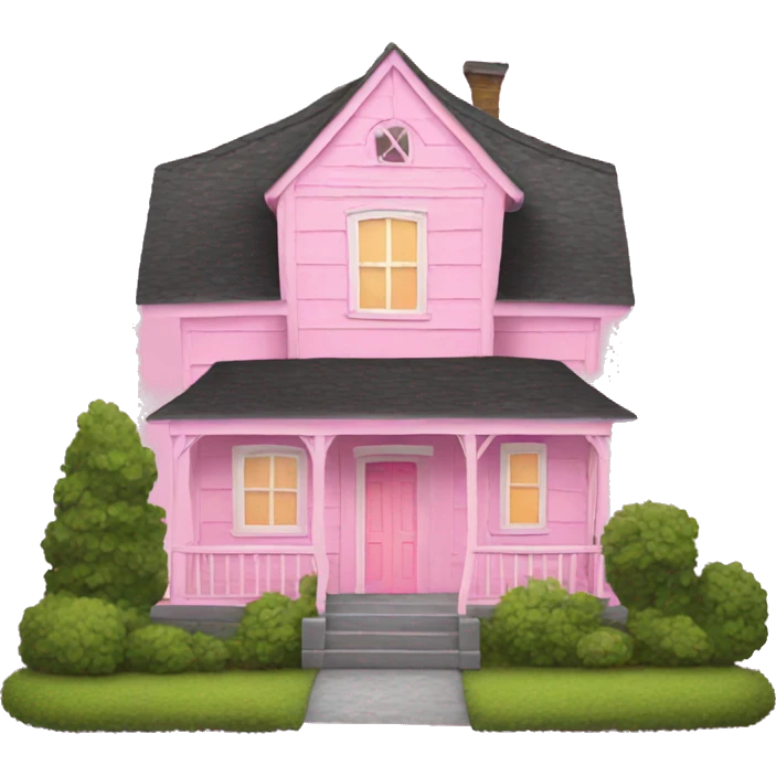 Pink house emoji