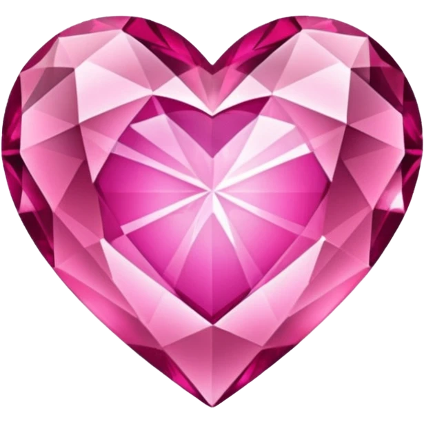 glitter pink crystal heart emoji