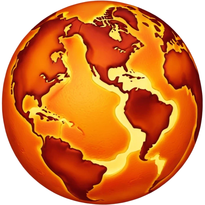 Planet Earth core and crust emoji