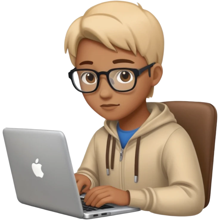 a student working in a laptop emoji