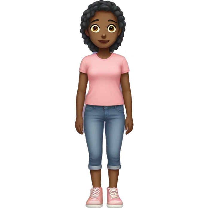 Girl with huge feet emoji