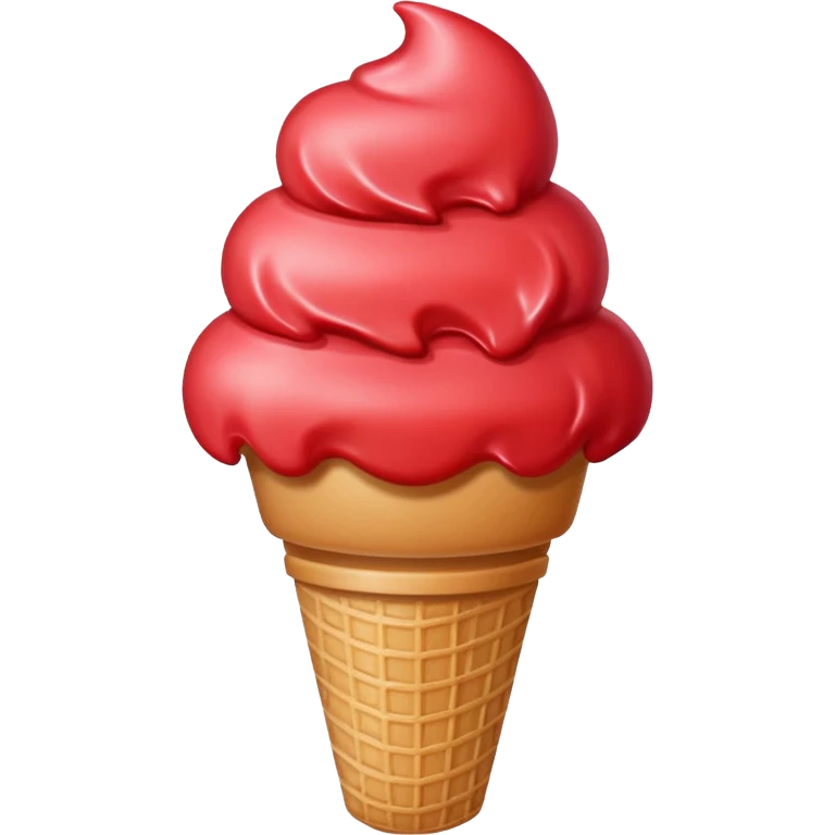red ice cream emoji