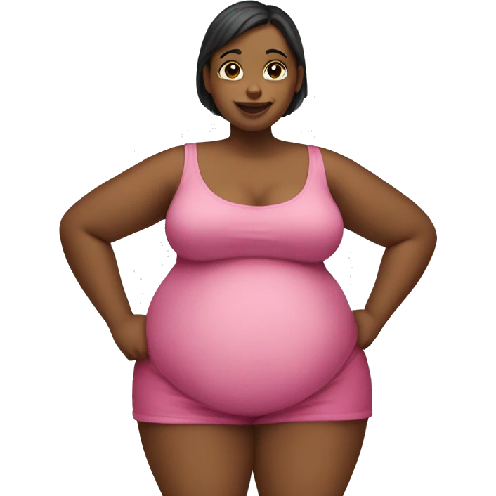 Big belly girl emoji