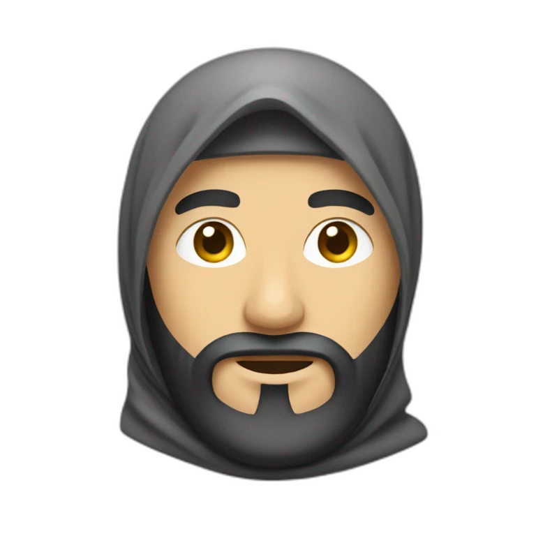 Homme Barbue qui porte un hijab emoji