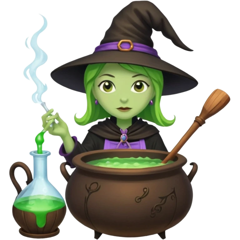green witch cooking potion emoji