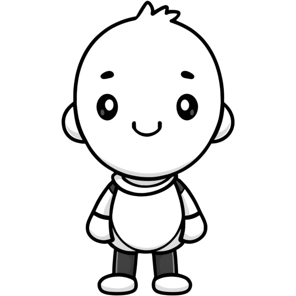 Simple person, minimalist character design emoji