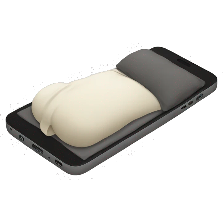 sleeping with phone running emoji