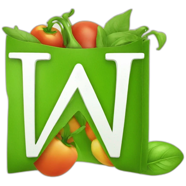 letter vegan logo emoji