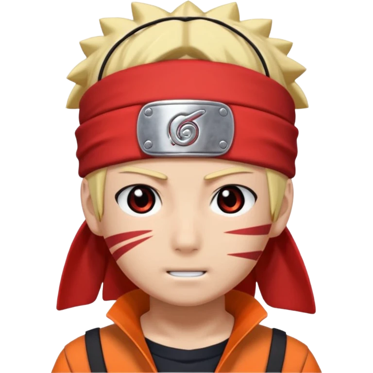 Naruto com cabelo vermelho emoji