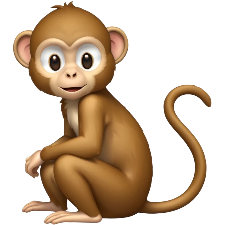 monkey sitting pose emoji