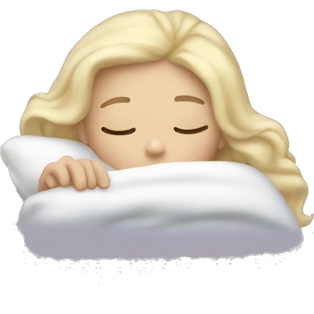White blonde girl sleeping emoji