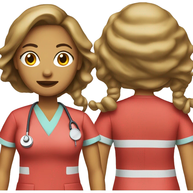 Plastic surgeon woman in red scrubs  emoji