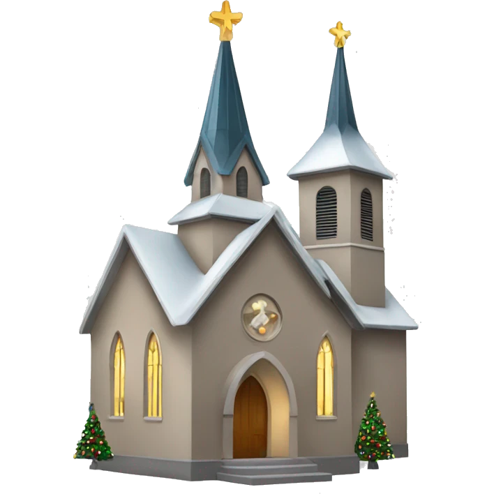 A church with Christmas decorations  emoji