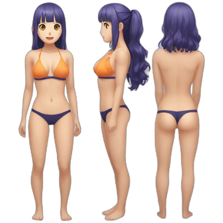 Hinata en maillot de bain emoji