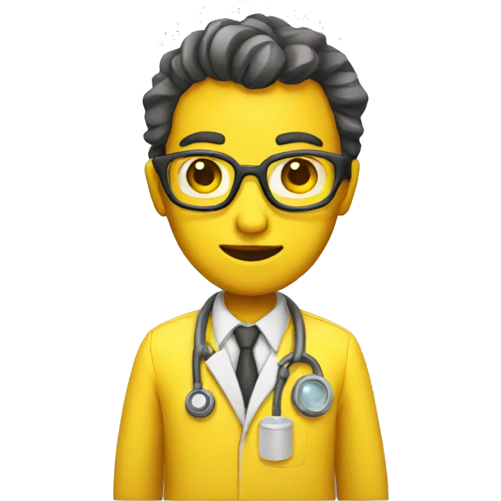 scientist yellow skin emoji