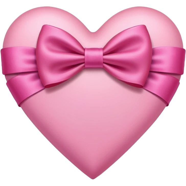 Heart with pink and a Cute bow emoji