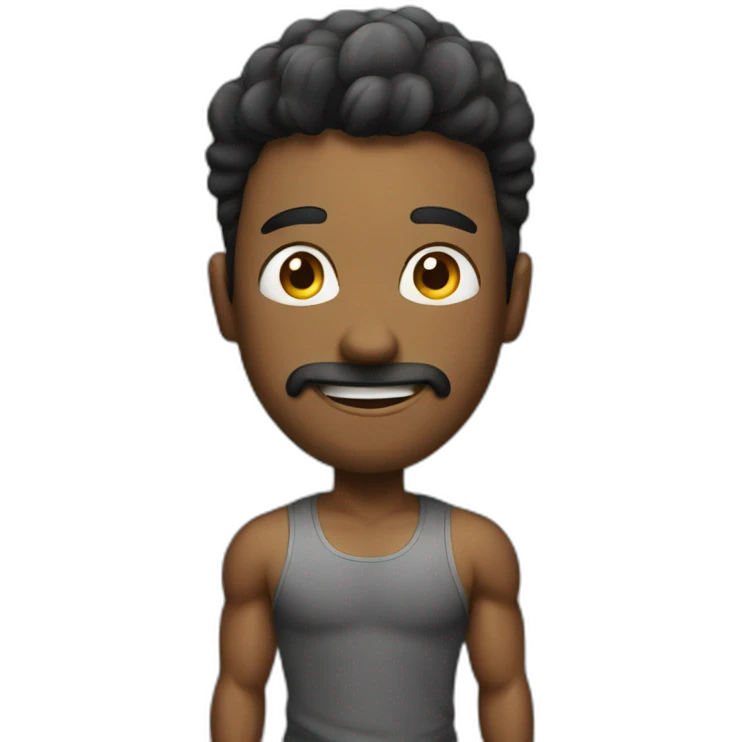 Men doing gym and birthday emoji