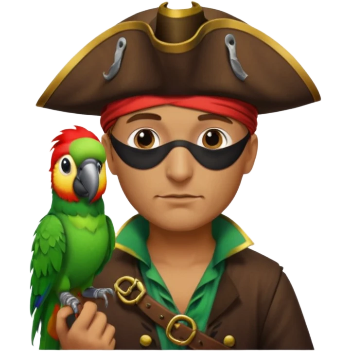 pirate and parrot emoji
