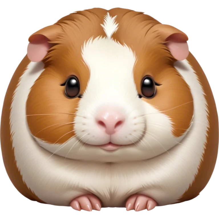 Meme-Worthy Cute Sleeping Brown and White Banded Guinea Pig Portrait Emoji, Head resting peacefully with a contented smile, showcasing a delightfully chubby build and a luxuriously soft banded coat of brown and white, eyes shut in a serene, cozy nap, Simplified yet hilariously adorable features, highly detailed, glowing with a soft, drowsy light, high shine, relaxed and utterly lovable, stylized with an air of playful laziness, bright and heartwarming, soft glowing outline, capturing the essence of a comically sleepy guinea pig, so meme-worthy it feels like it could instantly become the next viral sensation of adorable slumber! emoji