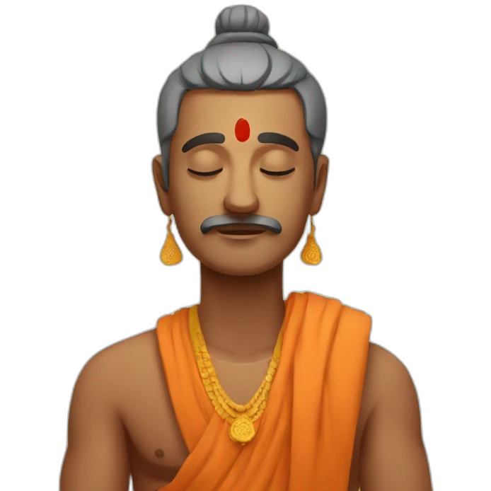 indian man meditating emoji