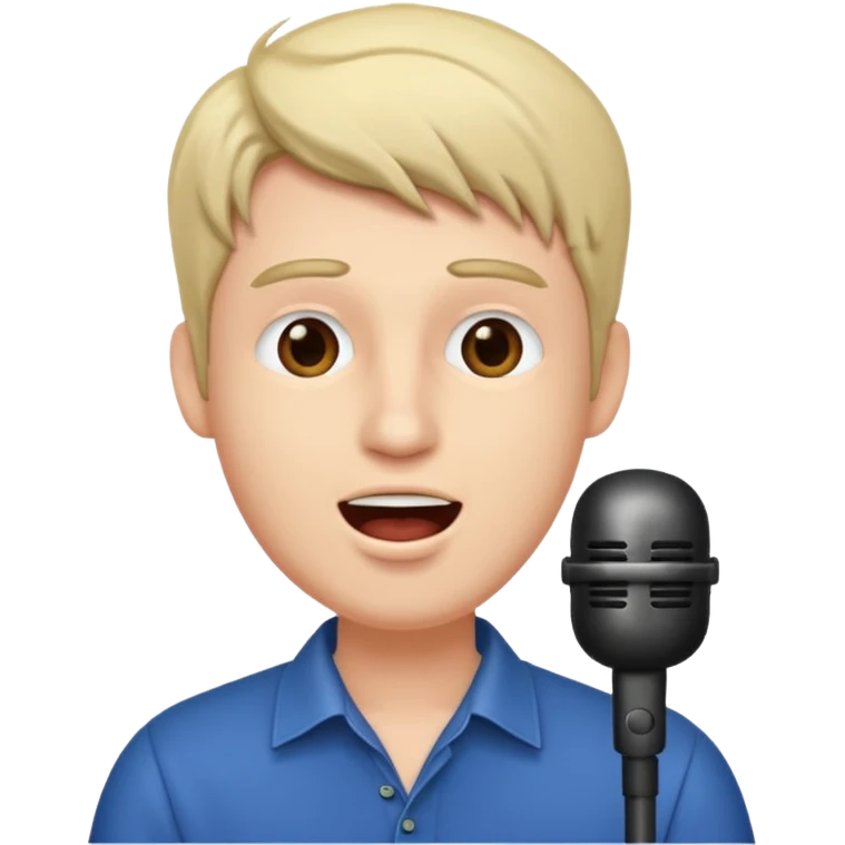 man singing emoji