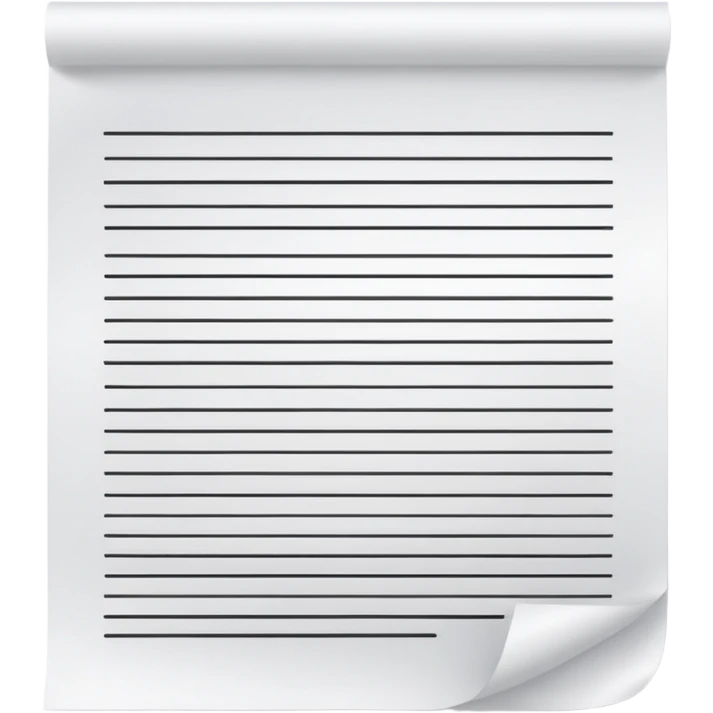 Sheet of paper with text emoji