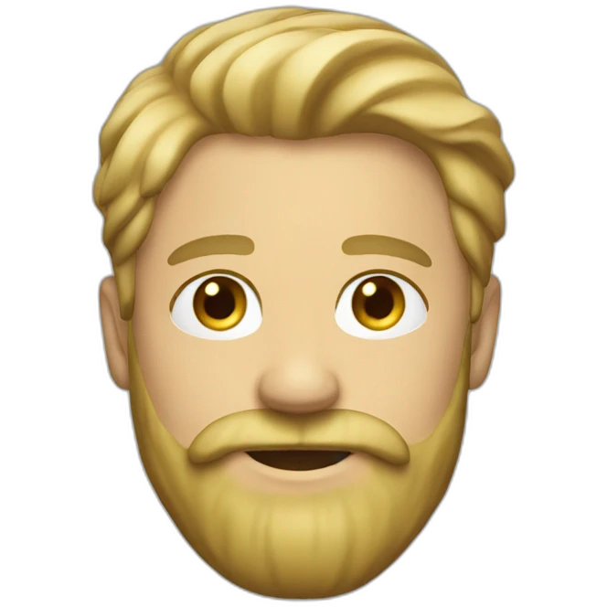 man, beard dirty blond emoji