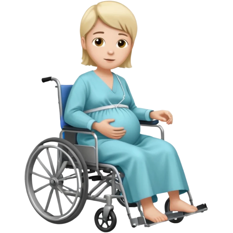 Wheel chair pregnant man emoji