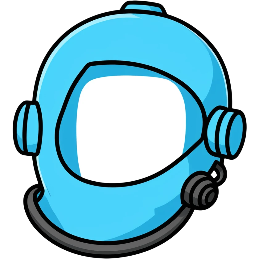 blue scuba head gear  emoji