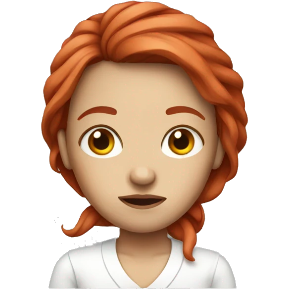 sick red hair female emoji