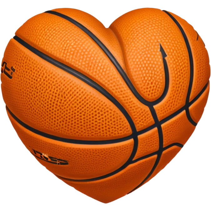 a heart like a basketball emoji