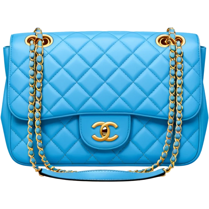 chanel bag sky blue emoji