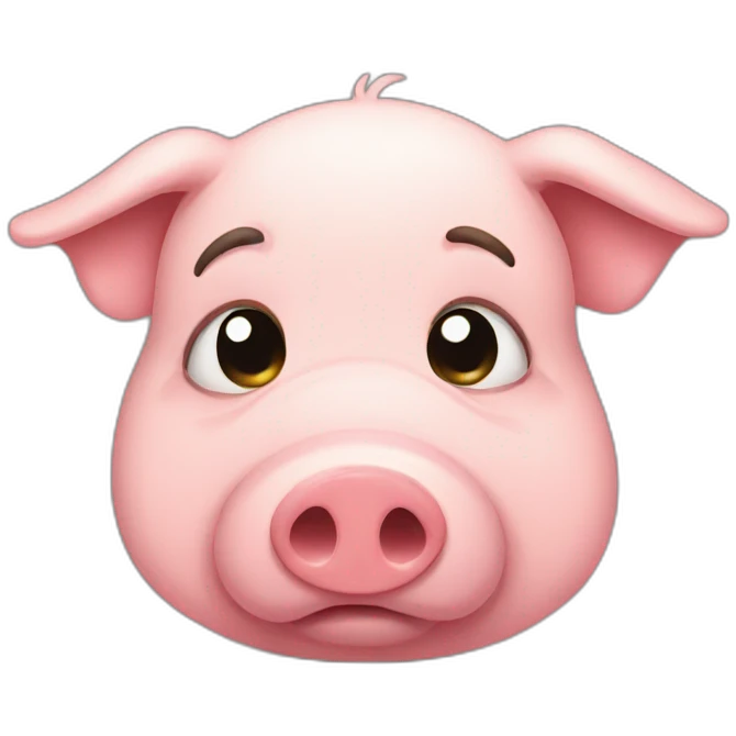 Sad pig emoji