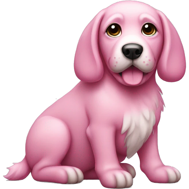 pink dog emoji