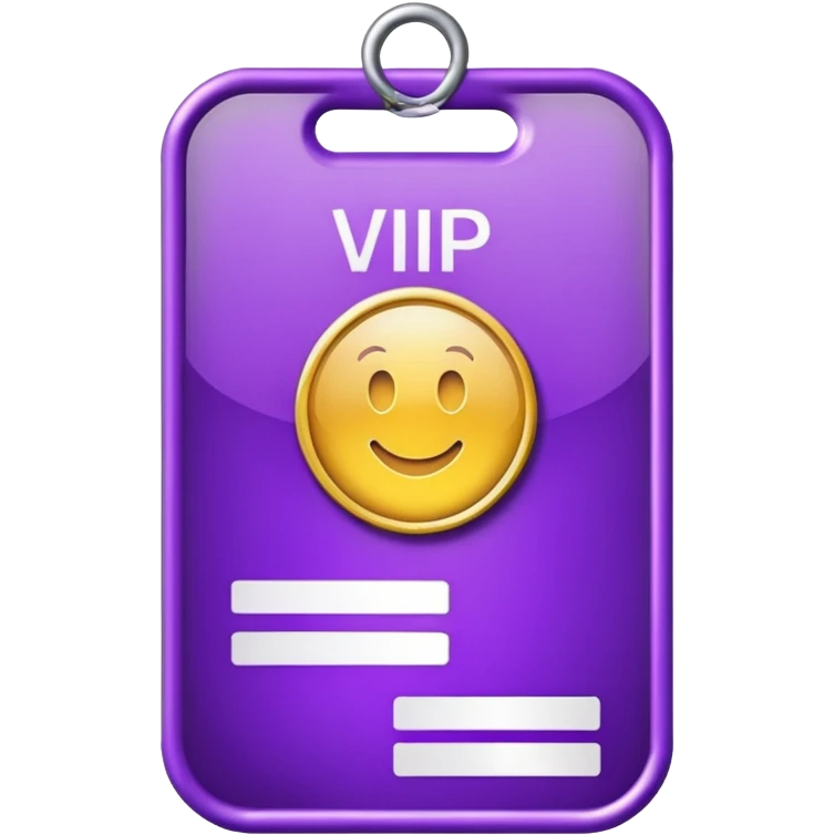 purple vip pass (iphone styled) emoji